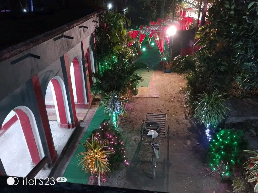 A Night Shot From 1st Floor During A Wedding Event