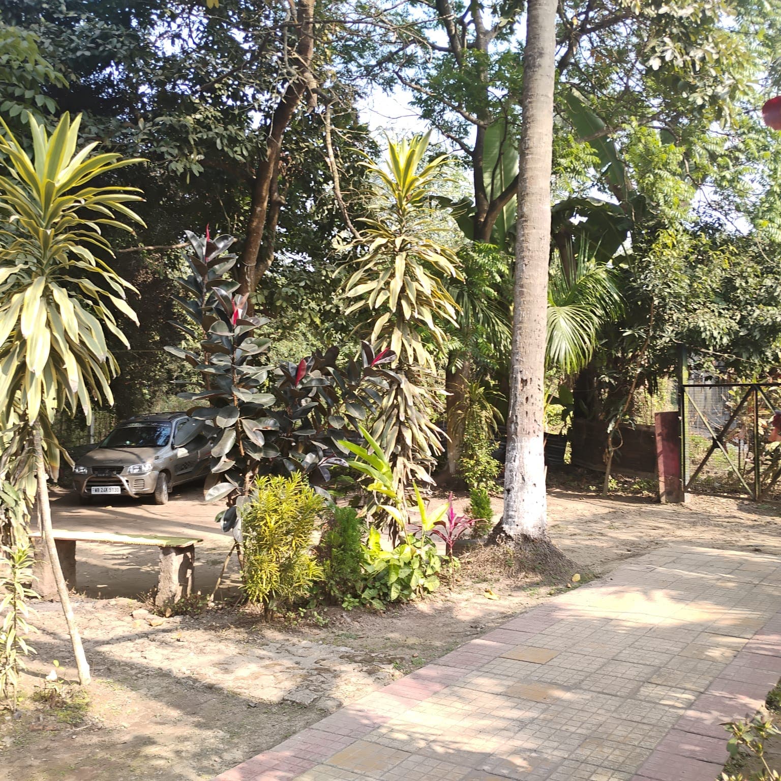 View with entrance of the park and part of the park